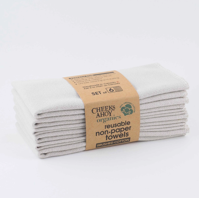 Cheeks Ahoy Organic Non-paper Towels - 6pk