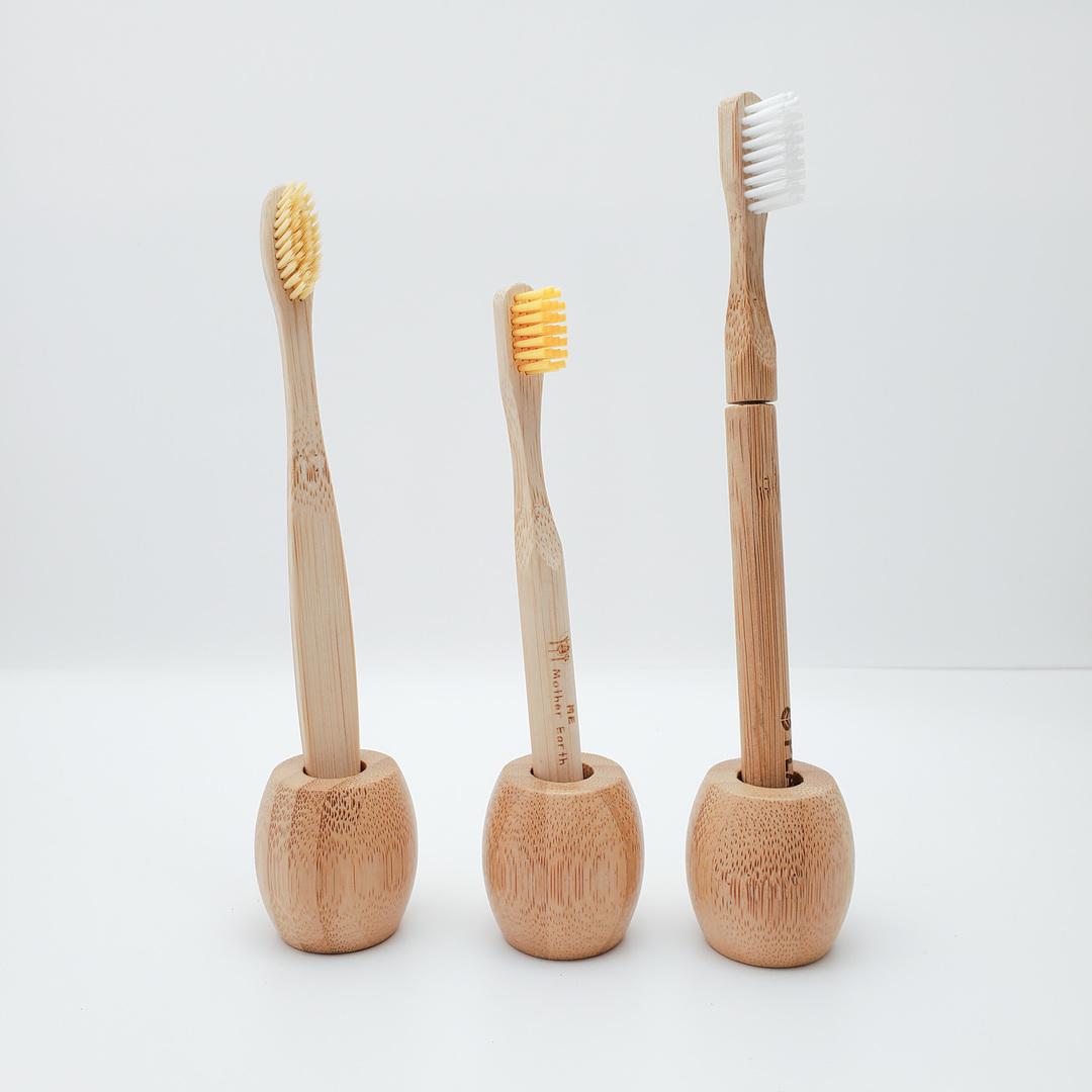 Bamboo Toothbrush Stand
