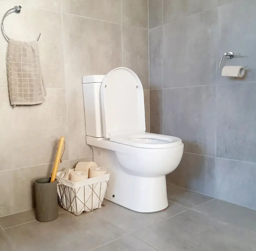 Toilet Brush & Concrete Stand - Refillable