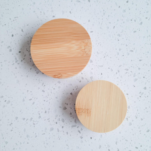 Bamboo Mason Jar - Solid Lids