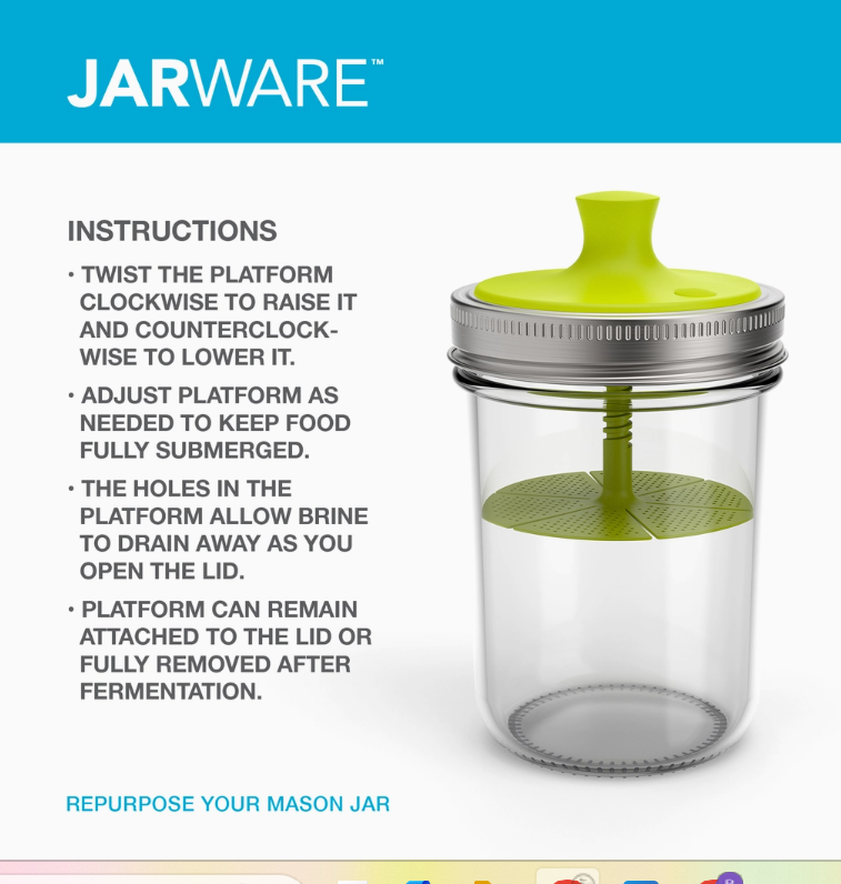 Fermentation Mason Jar Lid