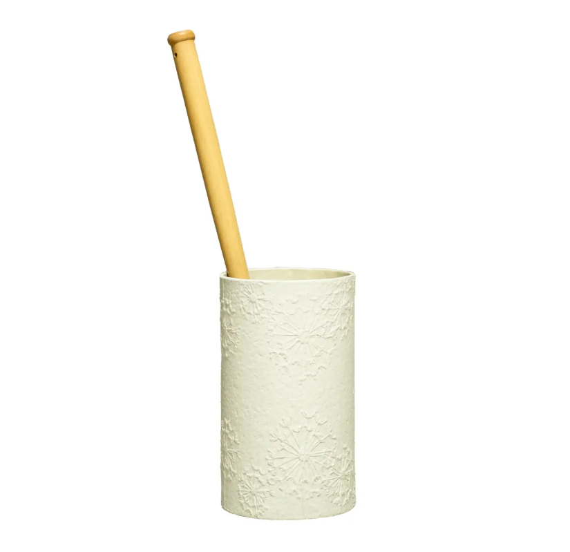 Toilet Brush & Concrete Stand - Refillable