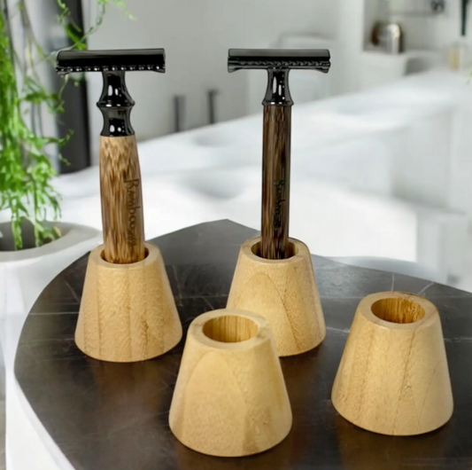 Bamboo Razor Holder Stand