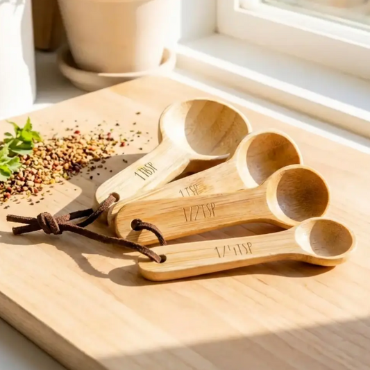 Bamboo Teaspoon Measuring Set