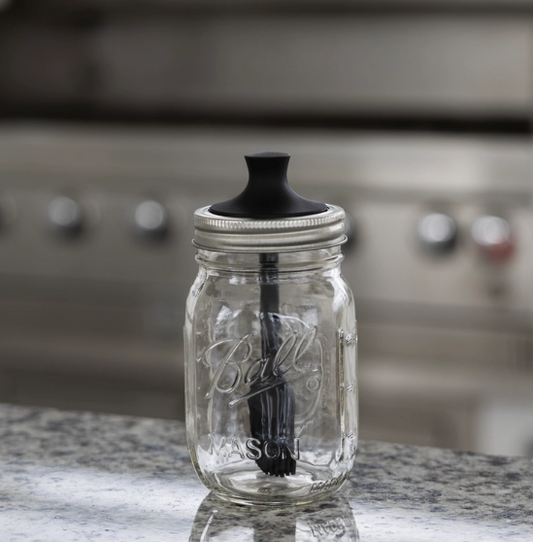 Silicone Basting Brush Mason Jar Lid