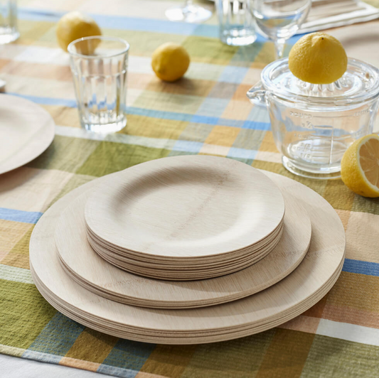 Disposable Bamboo 9" Round Plates